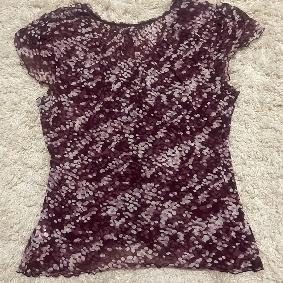 APT 9 sheer v-neck nylon blouse size large - Picture 3 of 5